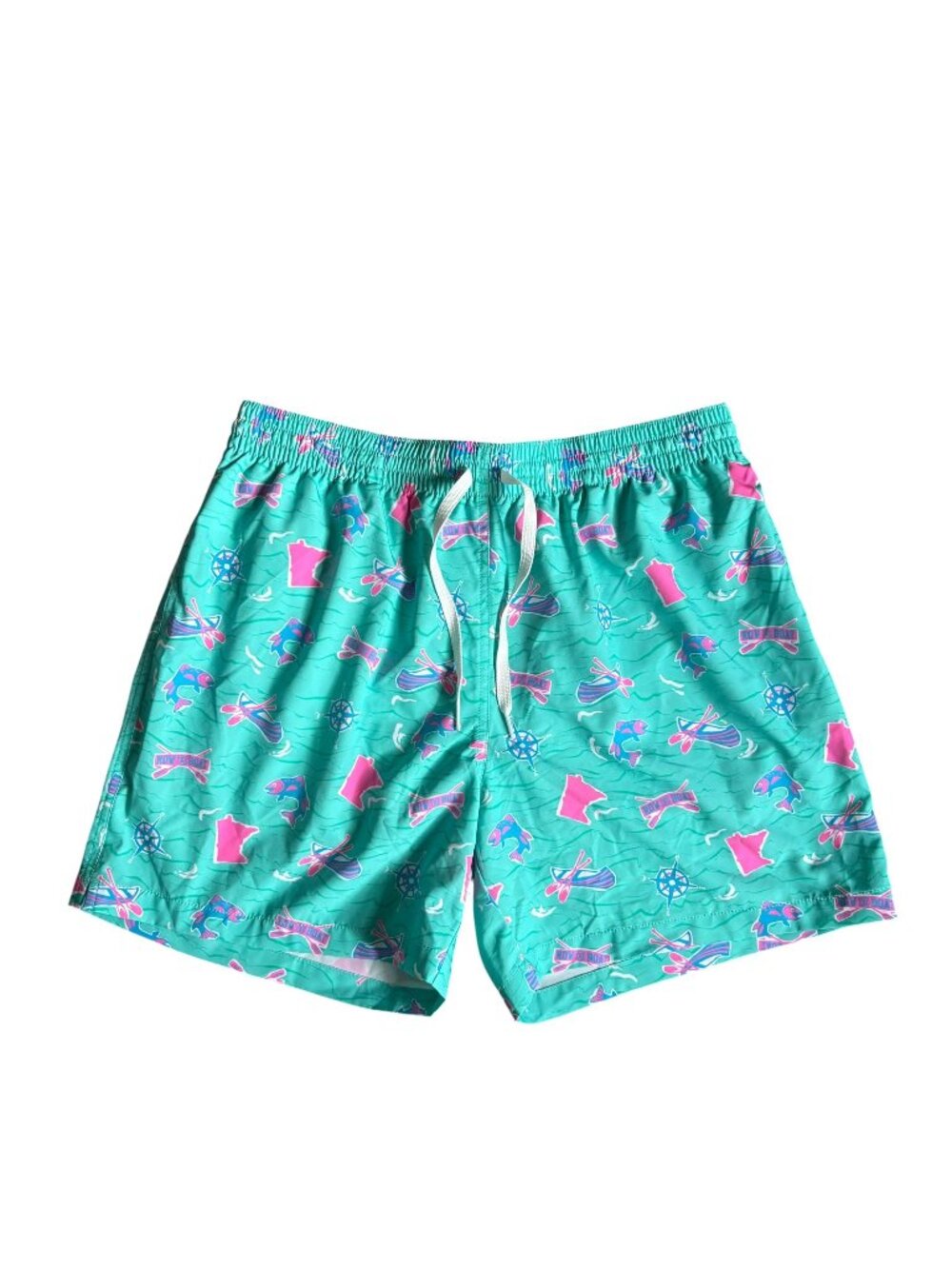 CHUBBIES Row The Boat Swim Trunks Minnesota Mens Xlarge 5.5" Inseam
